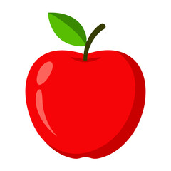 Flat Red Apple Design
