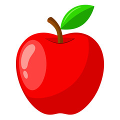 Flat Red Apple Design