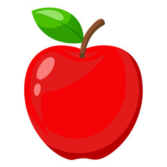Flat Red Apple Design
