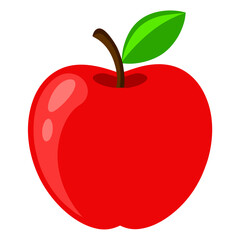 Flat Red Apple Design