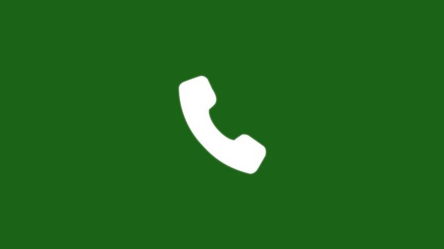 Animated call icon with a mobile phone screen concept. Incoming or outgoing call icon Receiver Icon Animation 4k Motion Graphics Video Footage red call icon in white background motion