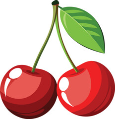 Sweet Cherries A Delightful Duo of Juicy Red Fruit