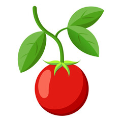 Tree Tomato Flat Icon Design