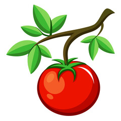 Tree Tomato Flat Icon Design