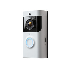 Smart Home Security: Close-up of a Wireless Video Doorbell