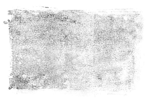 A rough, grungy, distressed texture from dense black rolled ink. This letterpress print has an isolated, transparent background. It strongly evokes a printing press; it's all handcrafted and handmade.