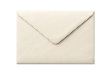 Classic white paper envelope isolated on transparent background, perfect for graphic design projects related to communication and mailing