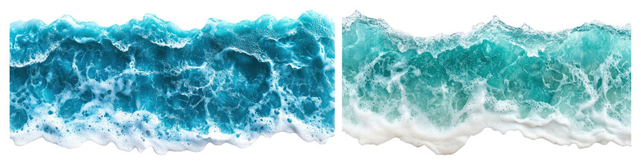 PNG Vibrant ocean waves crashing, element set on transparent background