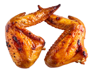 Grilled Chicken Wings Duo, Transparent Background