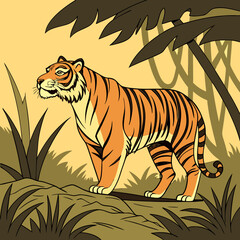 Tigre en style r&eacute;aliste