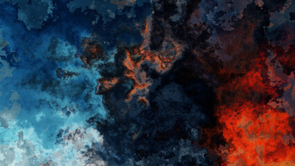 4K watercolor abstract digital texture with grainy marbled effect.
