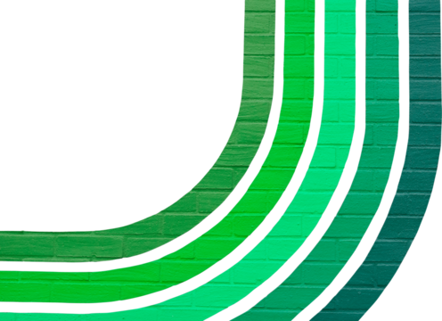 Abstract Colorful Curved Lines Silhouette PNG
