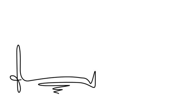 Animated self drawing of continuous line draw of Bosphorus Bridge and Galata Tower. Istanbul bridge logo. Full length one line animation. 4K	