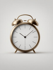 Vintage alarm clocks isolated on white background

