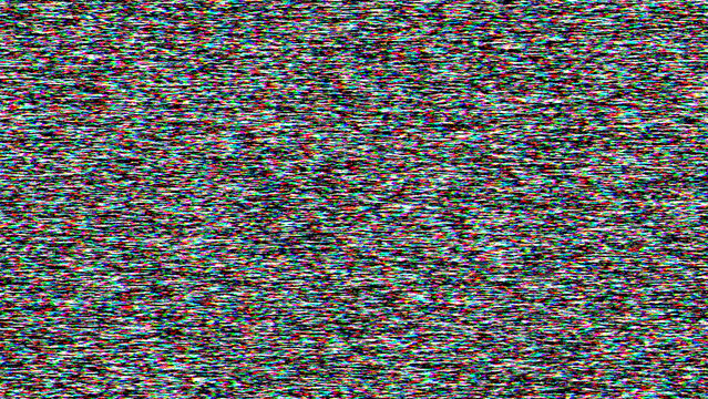 vhs glitch noise background. TV interference. TV screen texture. Signal problems. No signal.  Video rewind texture from a tape cassette. TVI. White noise.