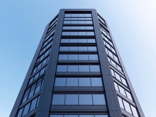 Obraz premium Modern skyscraper against clear sky