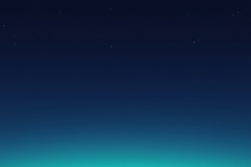 Naklejka premium Gradient of deep blue transitioning to teal with faint stars above