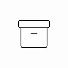 document storage box icon sign vector