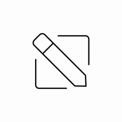 edit pencil box icon sign vector