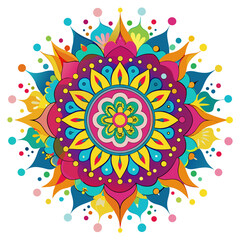 Color Splash Mandala Art