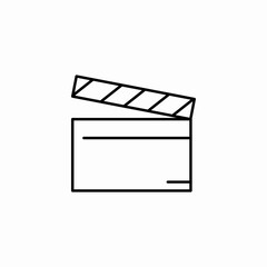 movie clapper board icon sign vector