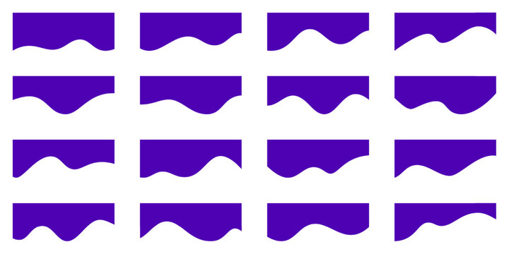 Wave shape certificate vector header. Luxury curved border design, cover cover. Abstract divider for banner footer, side bar decoration. Website separator for flyer, ribbon pattern bottom page frame