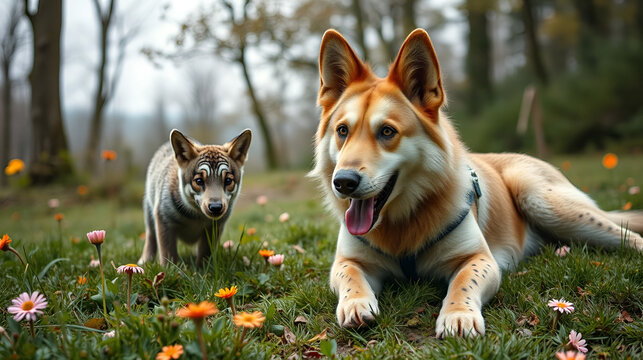 paw kolorowy na tle kamieni i wody