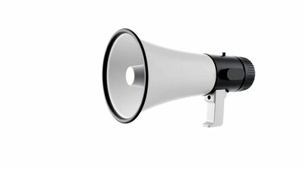 Megaphone used for announcements isolated on a white background