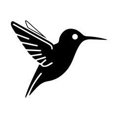 beija-flor preto minimalista