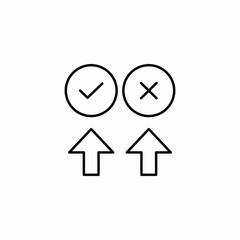 check x arrows icon sign vector