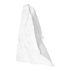 Obraz na płótnie Canvas Crumpled tissues flying, disposable wet wipes isolated on white, clipping 
