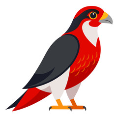 Fototapeta premium Red-necked Falcon — Minimalist Vector Silhouette