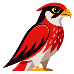 Red-necked Falcon — Minimalist Vector Silhouette