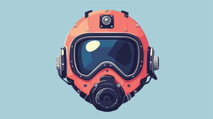 Nautical Helmet Flat Vector Illustration for Diving Adventures