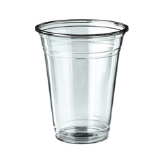 Crystal Cup: A transparent crystal cup, capturing its sleek form and clarity against a clean backdrop, perfect for showcasing beverages or other liquid items.