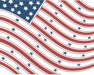Fototapeta premium Stars and Stripes Repeating Pattern, American Flag Seamless Texture