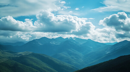 Obraz premium Timelapse of clouds moving over mountains
