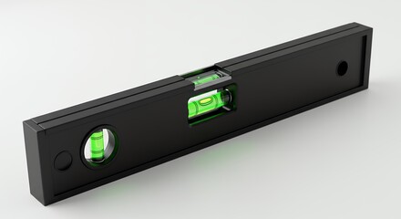 Black spirit level measuring tool