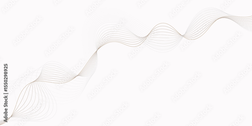 Poster abstract modern wavy shiny lines pattern on white background creating a flowing and dynamic composit