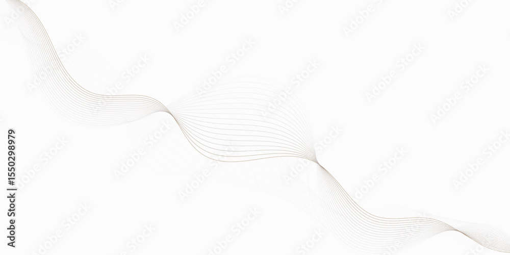 Poster abstract modern wavy shiny lines pattern on white background creating a flowing and dynamic composit