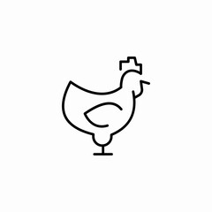 chicken farm poultry icon sign vector