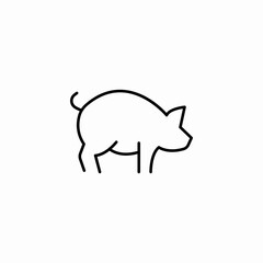 domestic pig animal icon sign vector