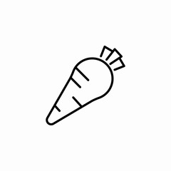fresh carrot vegetable icon sign vector