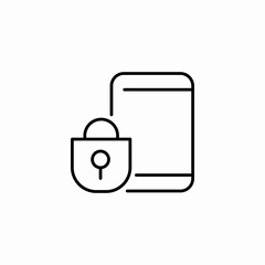 Obraz premium locked mobile device icon sign vector