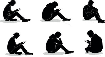 silhouettes Lost in Screens The Modern Posture of Disconnection