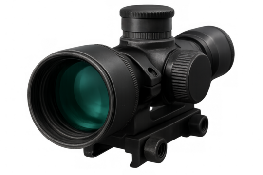 Modern optical scope with transparent background enhancing visibility and precision