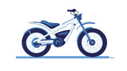 Obraz premium Electric Bicycle Vehicle Flat Vector Illustration
