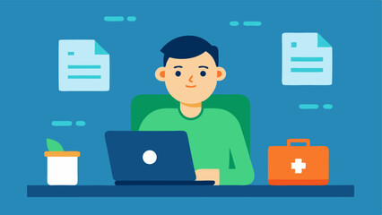 Computer Recovery Scene An expert seated at a desk with a focused expression using a laptop displaying a data recovery software interface with files being restored on the screen.