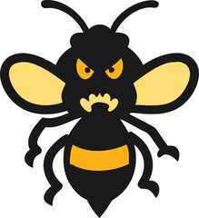 angry honey bee silhouette