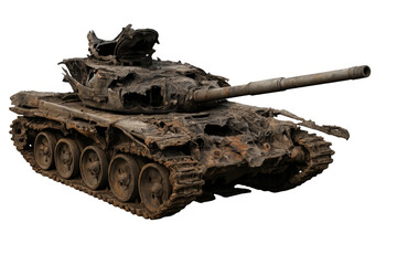 Destroyed Tank Showing Scars War